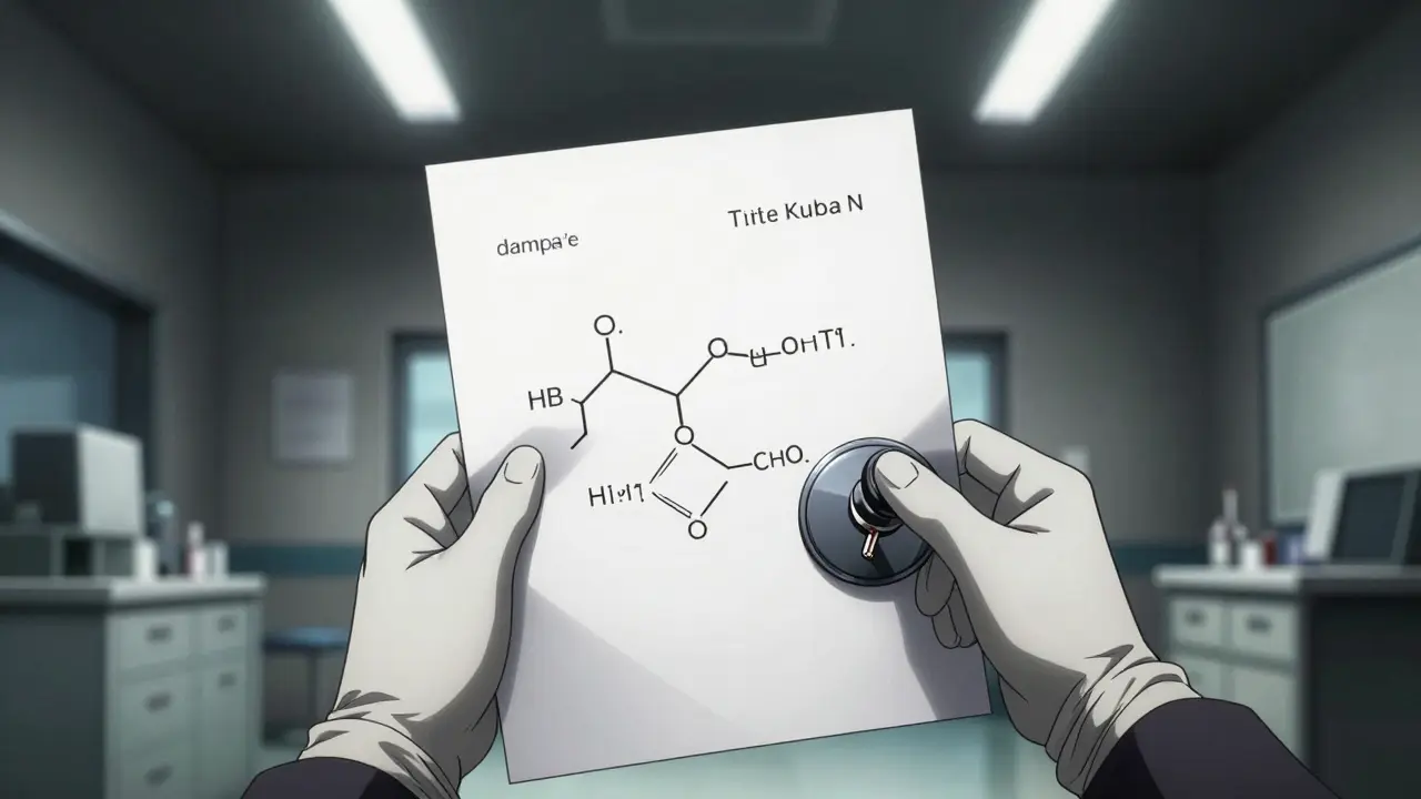 Gloved hands with medical documents in a dramatic anime composition.